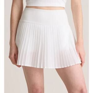 $40 Quince Court Sport Pleated Tennis Skirt - White - XS